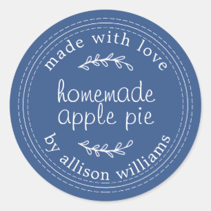 Sticker Rond Rustique fait maison Produits de boulangerie Pomme