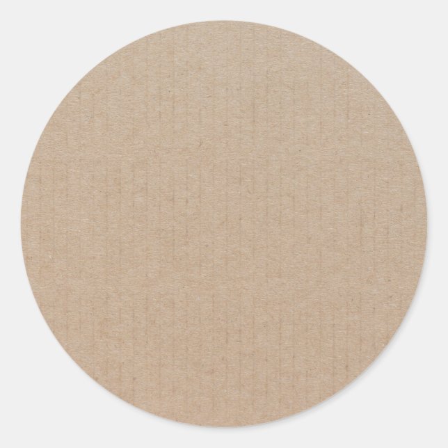 Sticker Rond Rustique Kraft papier blanc Modèle personnalisé (Devant)