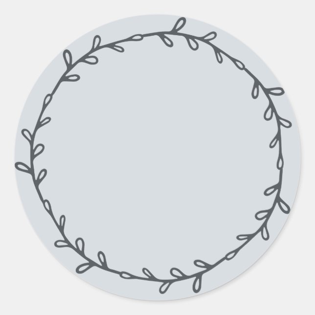 Sticker Rond Rustique maison Pastel Blue Écrire sur (Devant)