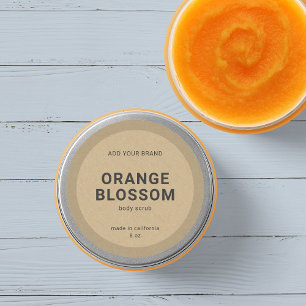 Sticker Rond Rustique minimaliste Ajouter Marque Kraft Étiquett