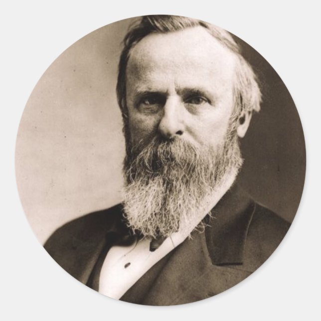 Sticker Rond Rutherford B. Hayes 19 (Devant)