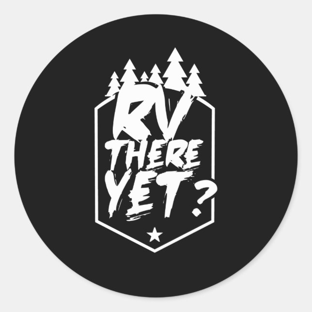 Sticker Rond Rv Là Pourtant Caravan Camper Van Motorhome (Devant)