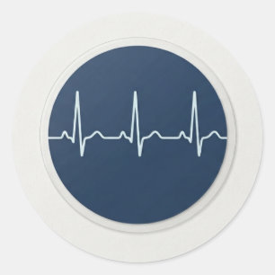 Sticker Rond Rythme Cardiaque 