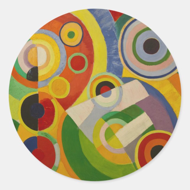 Sticker Rond Rythme Joie de vivre par Robert Delaunay 1930 (Devant)