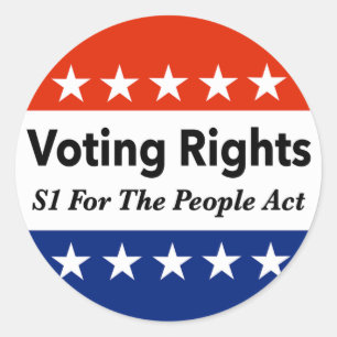 Sticker Rond S1 Loi Sur Les Droits De Vote Pour Le Peuple