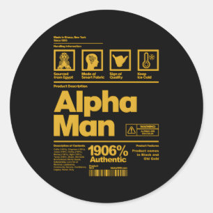 Sticker Rond S Alpha African 1906 Fraternity Information Descri