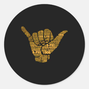 Sticker Rond S Alpha Fraternité Africaine Mots À Main 1906