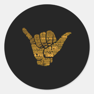 Sticker Rond S Alpha Fraternité Africaine Mots À Main 1906