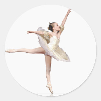 Sticker Rond S-Ballerina Girl