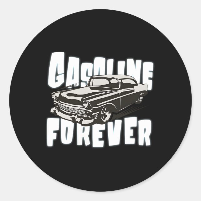 Sticker Rond S Essence Forever Gaz Voitures Musculaire (Devant)