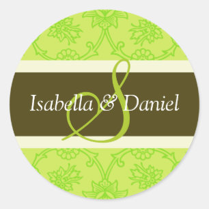 Sticker Rond S Monogrammes Pour Les Sceaux Faire-part de mariag