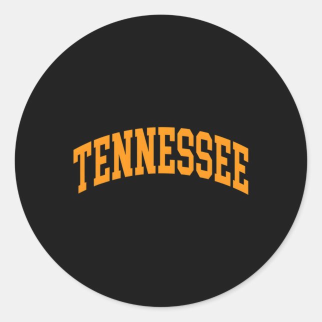 Sticker Rond S Tennessee Tn Throwback (Devant)