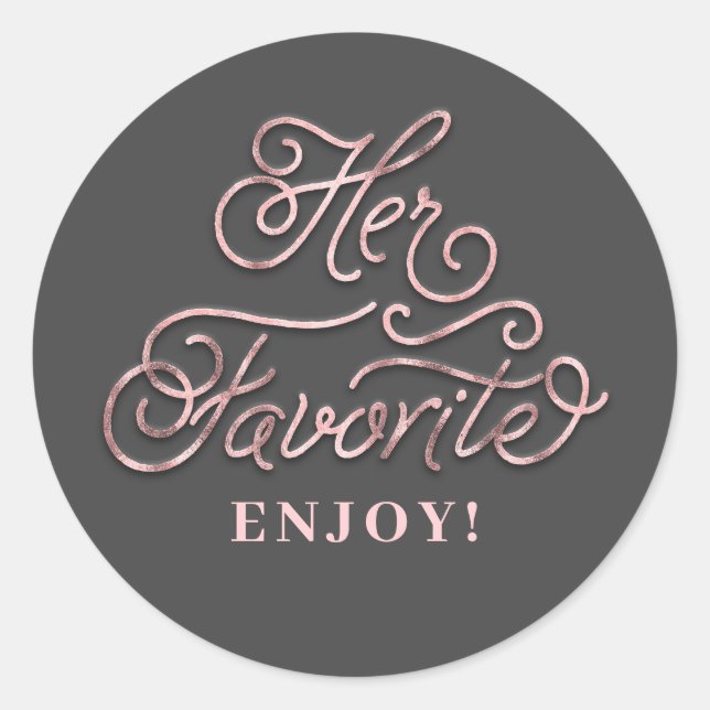 Sticker Rond Sa Faveur De Mariage Favorite (Devant)