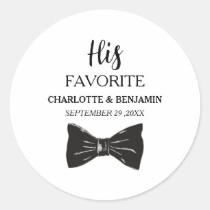 Sticker Rond Sa Faveur De Mariage Favorite