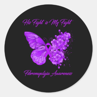 Sticker Rond Sa Lutte Est Ma Lutte Contre La Fibromyalgie