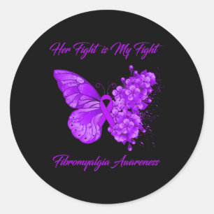Sticker Rond Sa Lutte Est Ma Lutte Contre La Fibromyalgie