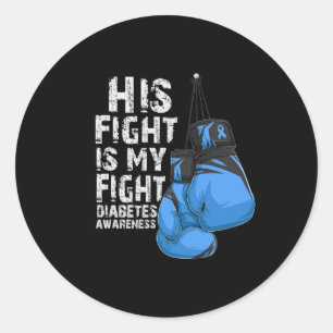 Sticker Rond Sa Lutte Est Ma Lutte Contre Le Diabète Sensibilis