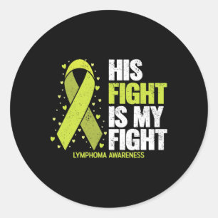 Sticker Rond Sa lutte est ma lutte Sensibilisation au cancer du