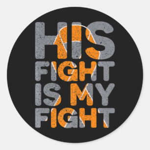 Sticker Rond Sa Lutte Est Mon Combat Sclérose Multiples Soutien