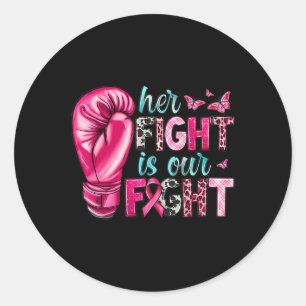 Sticker Rond Sa Lutte Est Notre Lutte Gants De Boxe Gants Cance