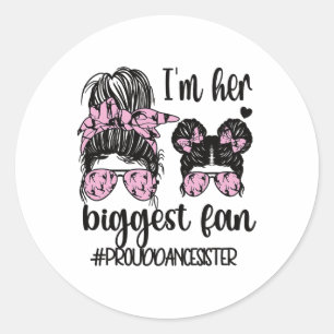 Sticker Rond Sa Plus Grande Fan Danse Soeur D'Une Danse S