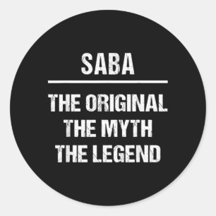 Sticker Rond Saba Le Nom Originel Mythe Légende Hébreu
