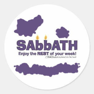 Sticker Rond Sabbat aux bougies - Profitez du reste de votre se