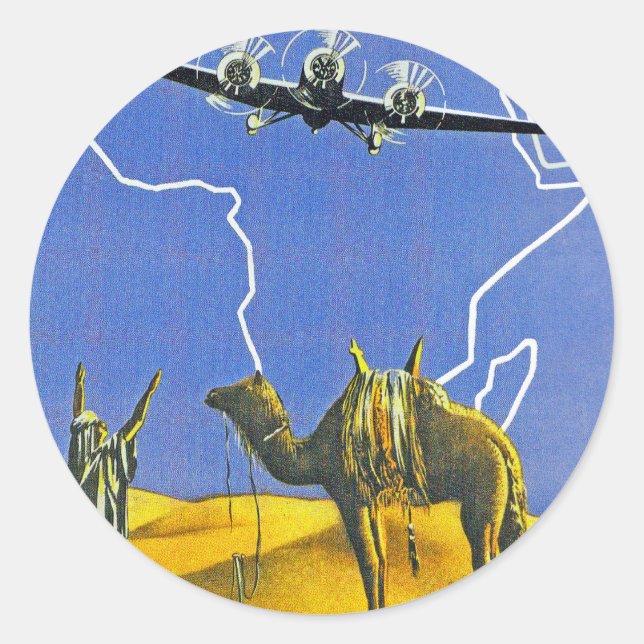 Sticker Rond Sabena ~ Belgique Congo (Devant)