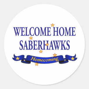 Sticker Rond Saberhawks à la maison bienvenu
