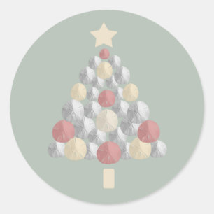 Sticker Rond Sable Dollar Arbre de Noël (vert)