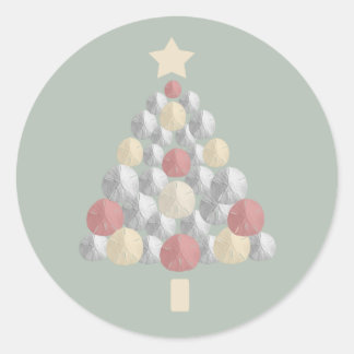 Sticker Rond Sable Dollar Arbre de Noël (vert)
