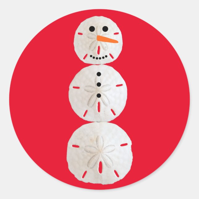 Sticker Rond Sable Dollar Snowman (Devant)