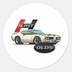 Sticker Rond Sabre d'abordage 1969 de Hurst Olds