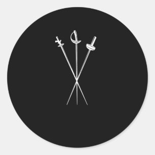 Sticker Rond sabre de foil épées escrime lutte contre l'épée