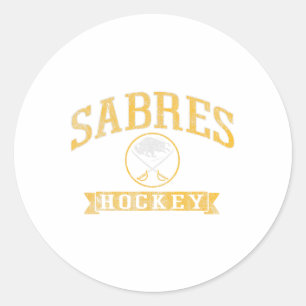 Sticker Rond Sabres de Buffalo Vintage Hockey Bleu Nhl Officiel