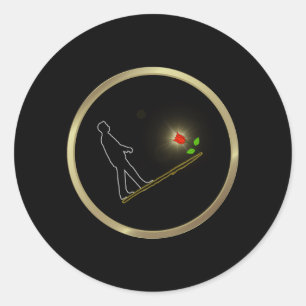 Sticker Rond Sac à cadeau minimal art