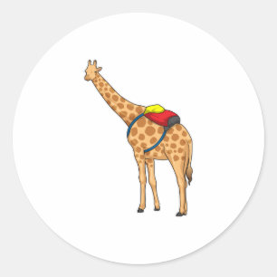 Sticker Rond Sac à dos Giraffe