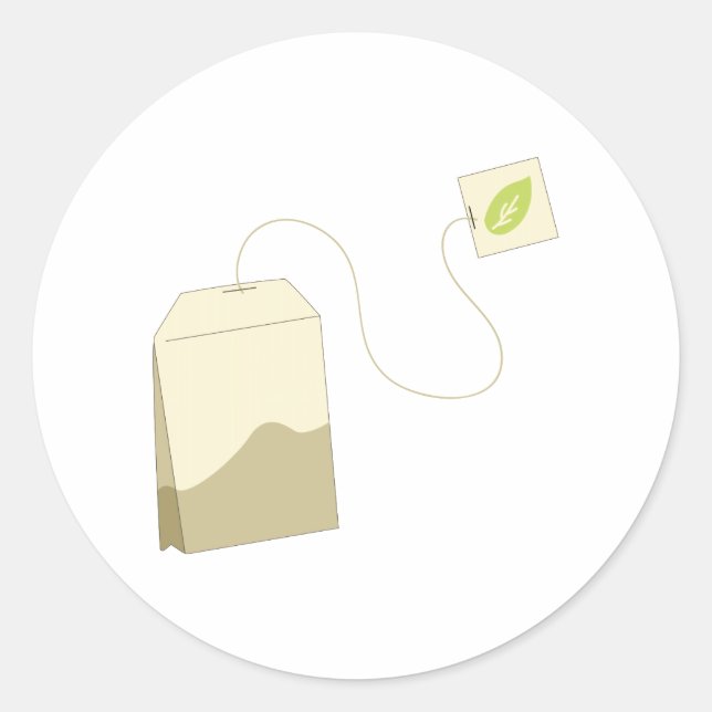 Sticker Rond Sac à thé (Devant)