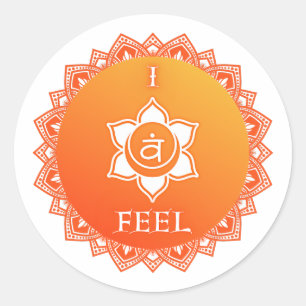 Sticker Rond Sacral Chakra... Je Me Sens.