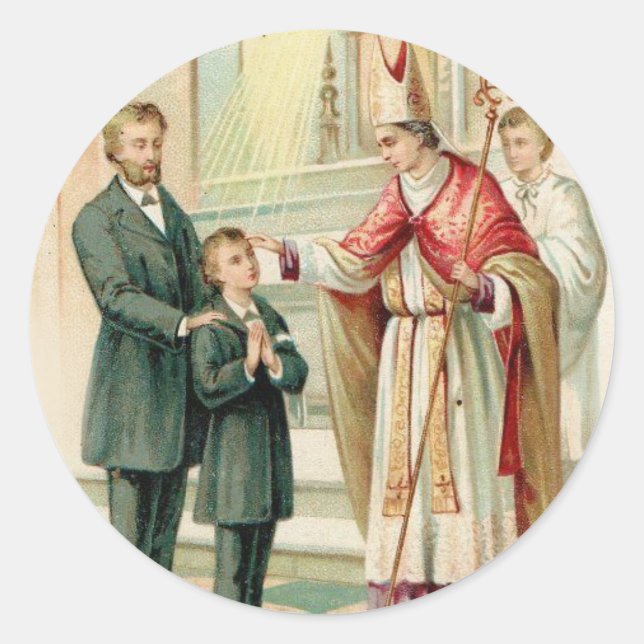 Sticker Rond Sacré-Coeur de Jésus (Devant)