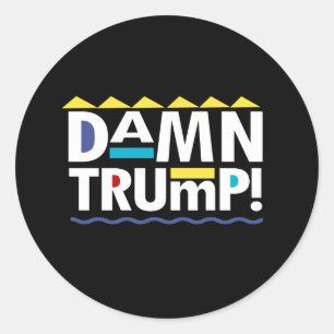 Sticker Rond Sacré Trump