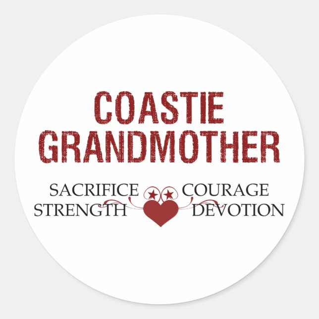 Sticker Rond Sacrifice, Force, Courage (Devant)