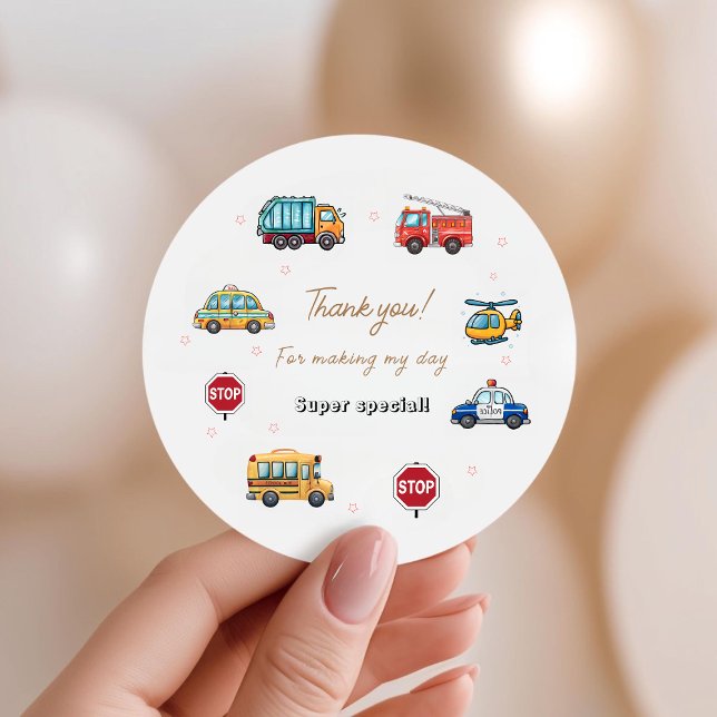 Sticker Rond Sacs de fête d'anniversaire pour véhicule de servi (Créateur téléchargé)