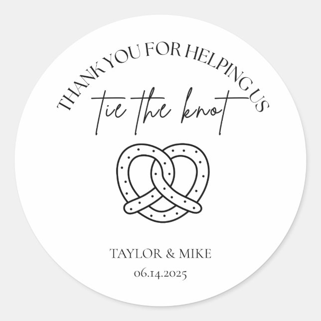 Sticker Rond Sacs de pralines de mariage personnalisés (Devant)