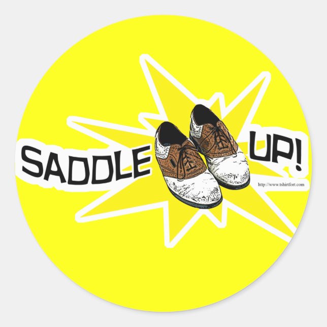 Sticker Rond Saddle Up ! (Devant)