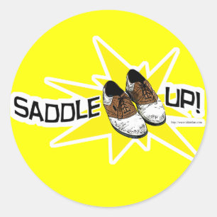 Sticker Rond Saddle Up !