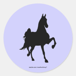 Sticker Rond Saddlebreds