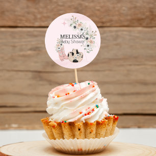 Sticker Rond Saddup Western Cowgirl Cupcake Topper