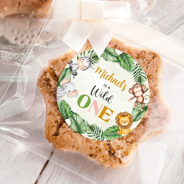 Sticker Rond Safari Wild Un Anniversaire (Créateur téléchargé)