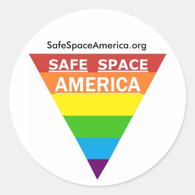 Sticker rond Safe Space America (Devant)